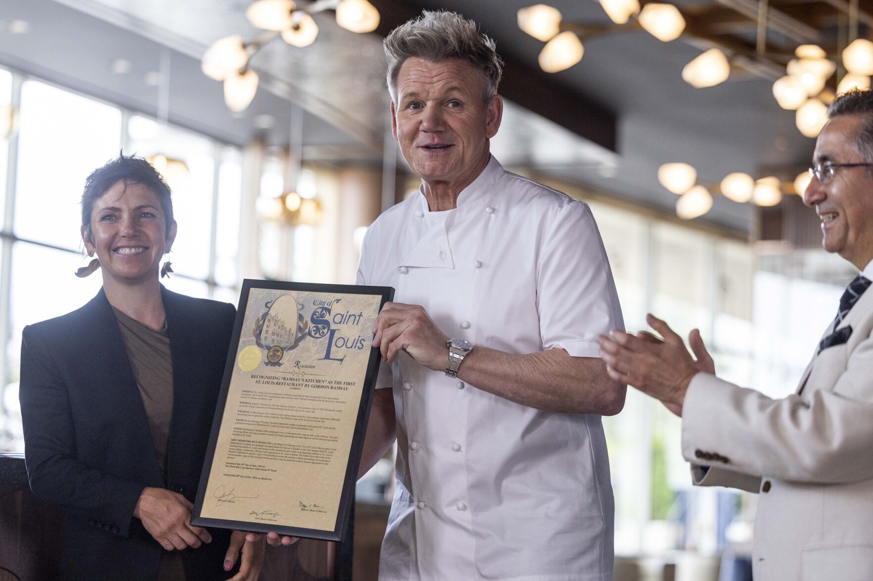Gordon Ramsay attends grand opening of Ramsay's Kitchen